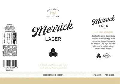 Merrick Lager label
