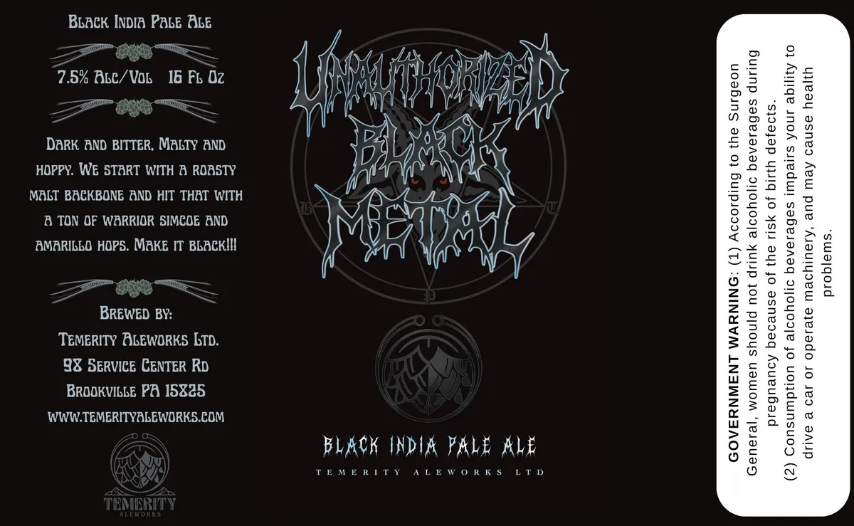 Unauthorized Black Metal label art — UNAUTHORIZED BLACK METAL