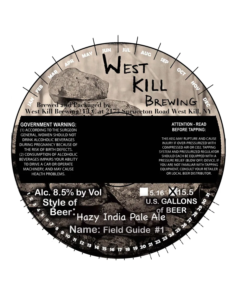 Field Guide #1 label art — WEST KILL BREWING