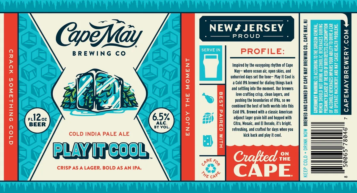Play It Cool label art — CAPE MAY BREWING CO.