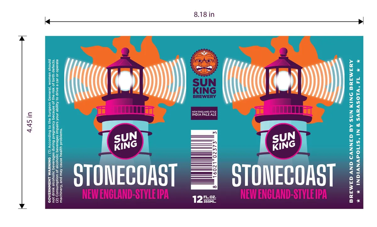 Stonecoast label art — SUN KING BREWERY