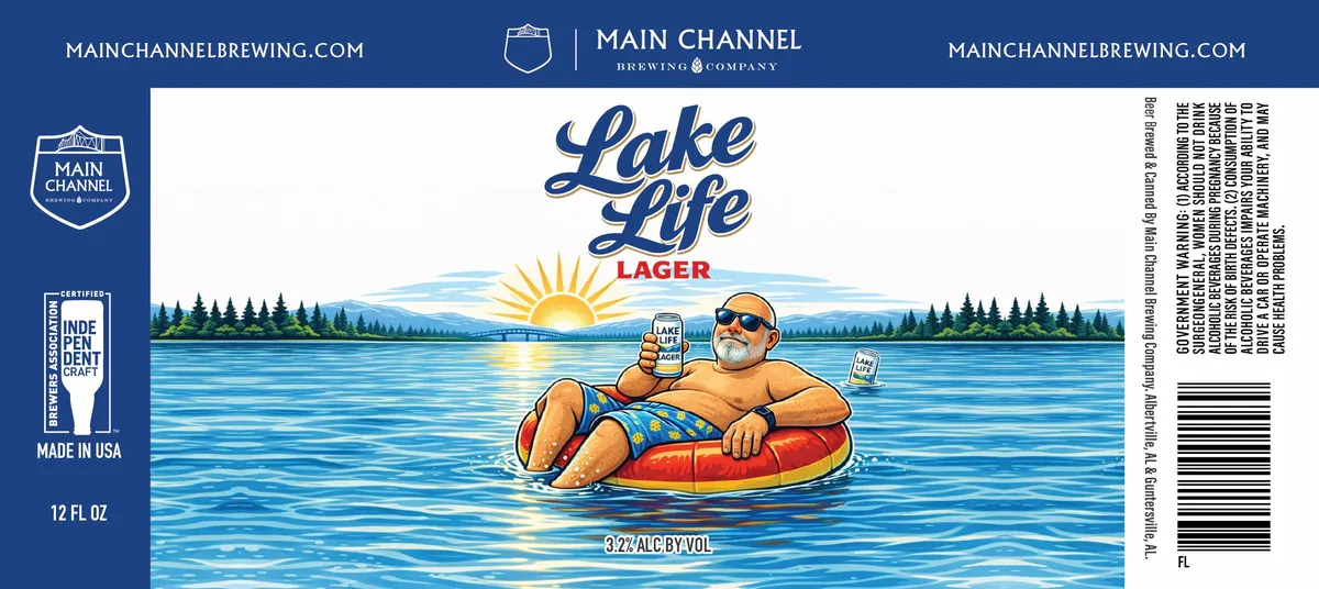 Lake Life Lager label art — MAIN CHANNEL