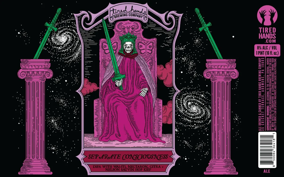 Separate Consciousness label art — TIRED HANDS BREWING COMPANY