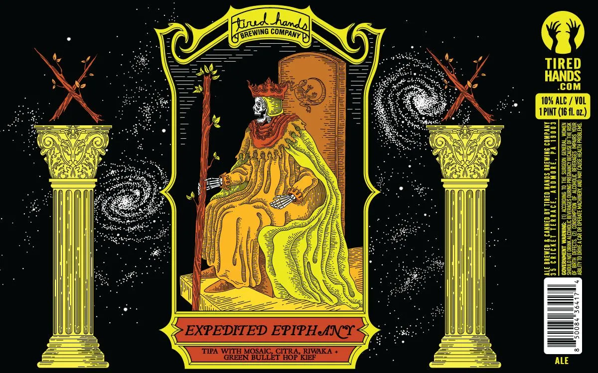Expedited Epiphany label art — TIRED HANDS BREWING COMPANY