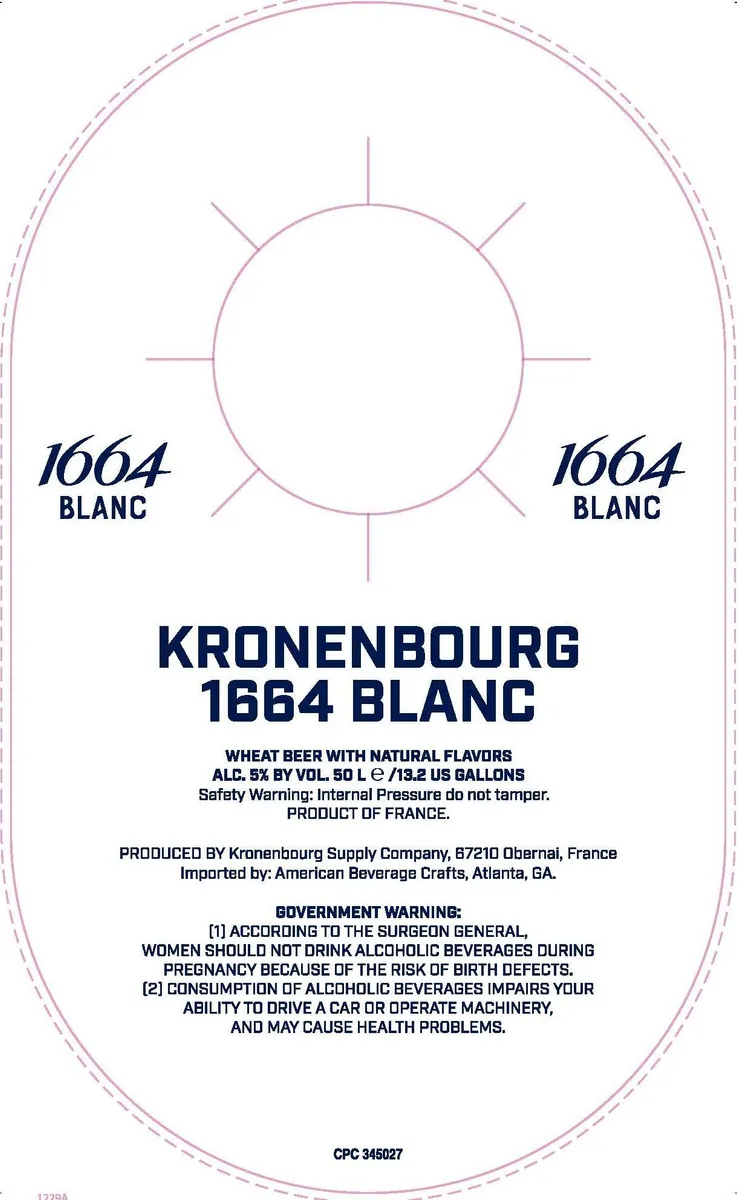 1664 Blanc label art — KRONENBOURG 1664
