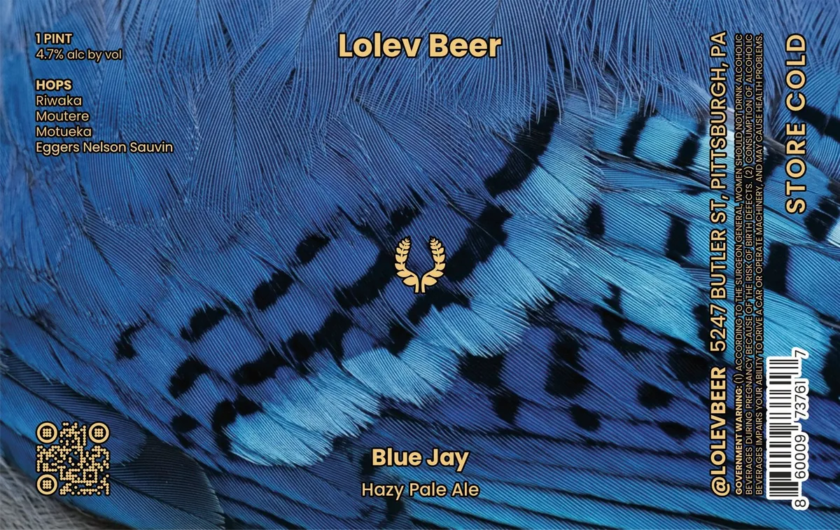 Blue Jay label art — LOLEV BEER