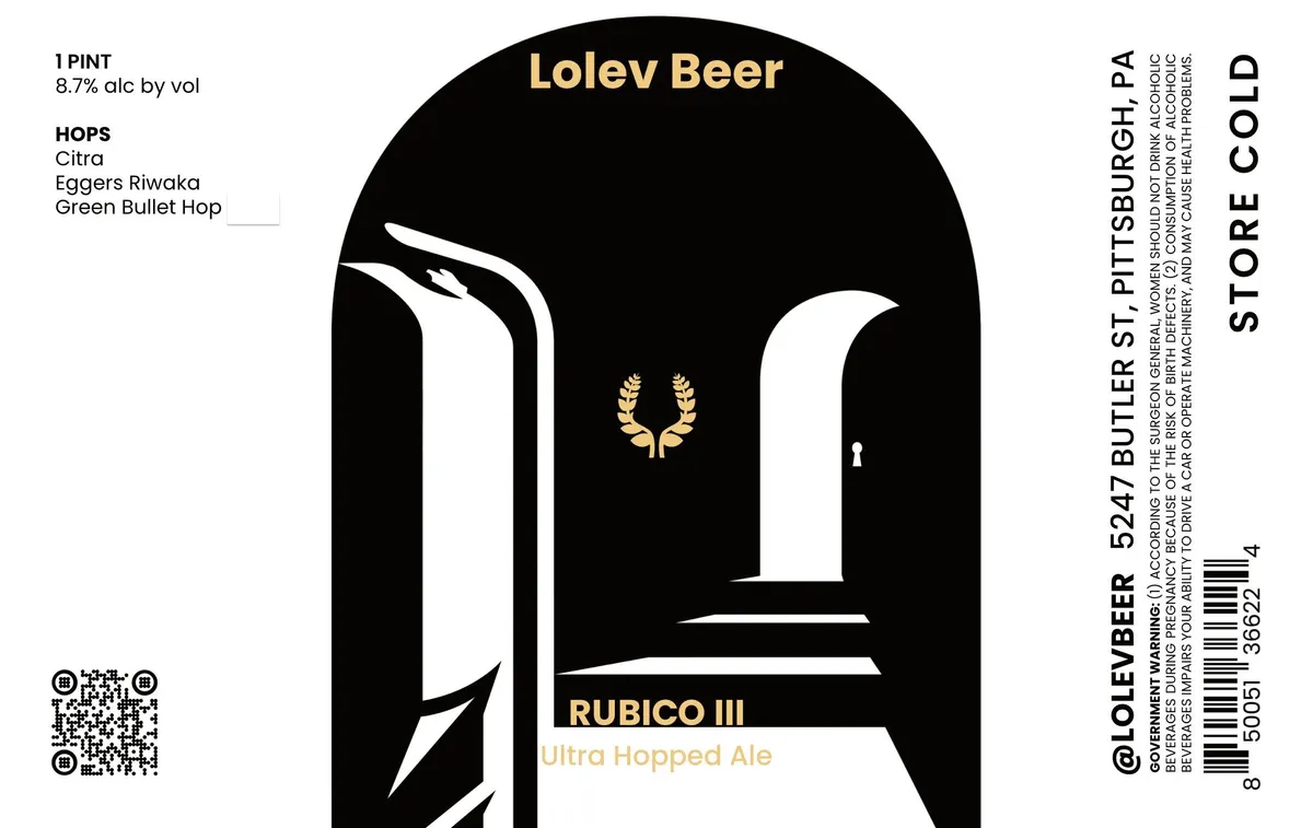 Rubico III — full label as filed with TTB