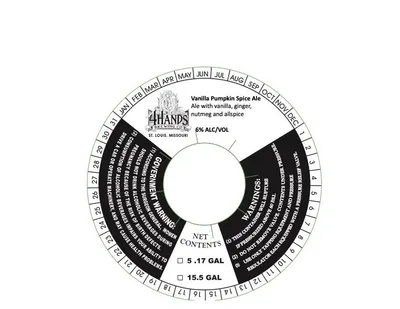 Vanilla Pumpkin Spice Ale label