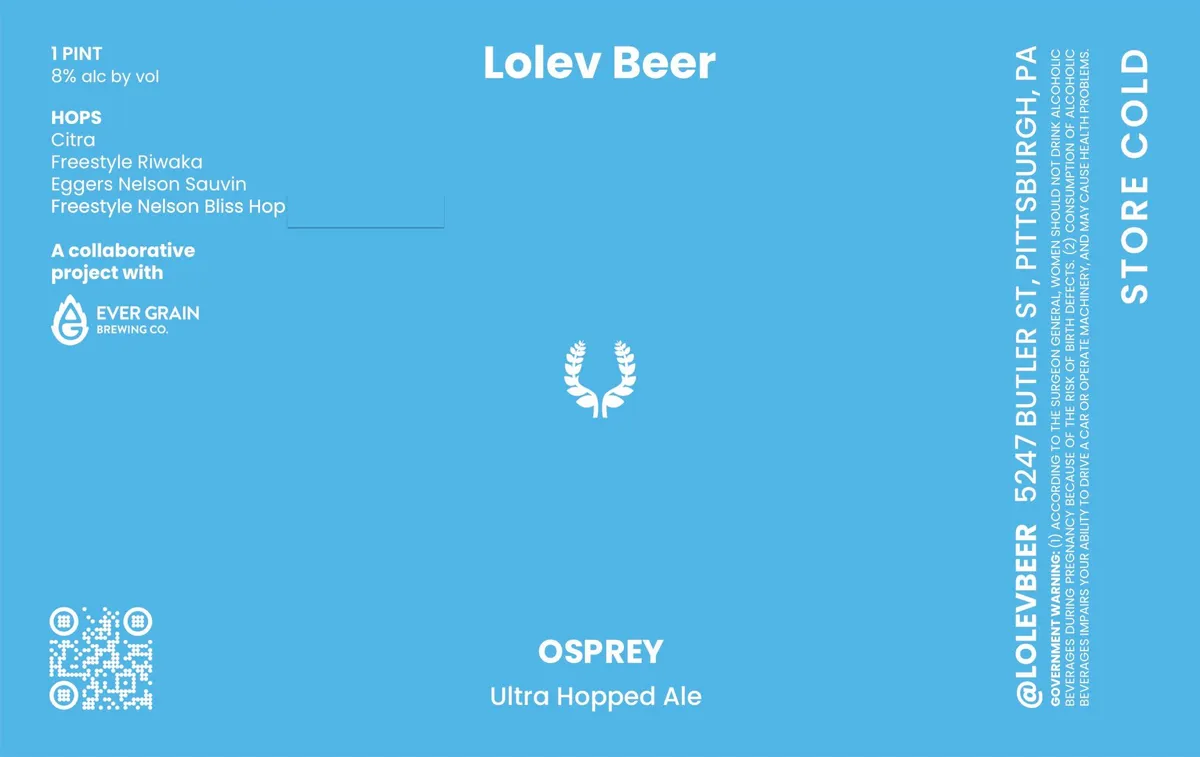 Osprey — full label as filed with TTB