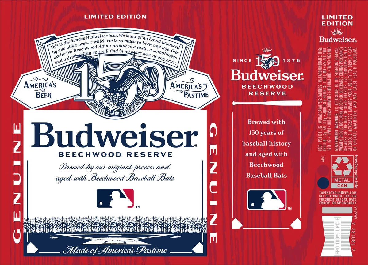 Budweiser Beechwood Reserve label art — BUDWEISER