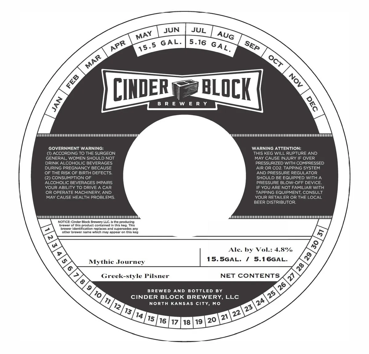 Mythic Journey — full label as filed with TTB