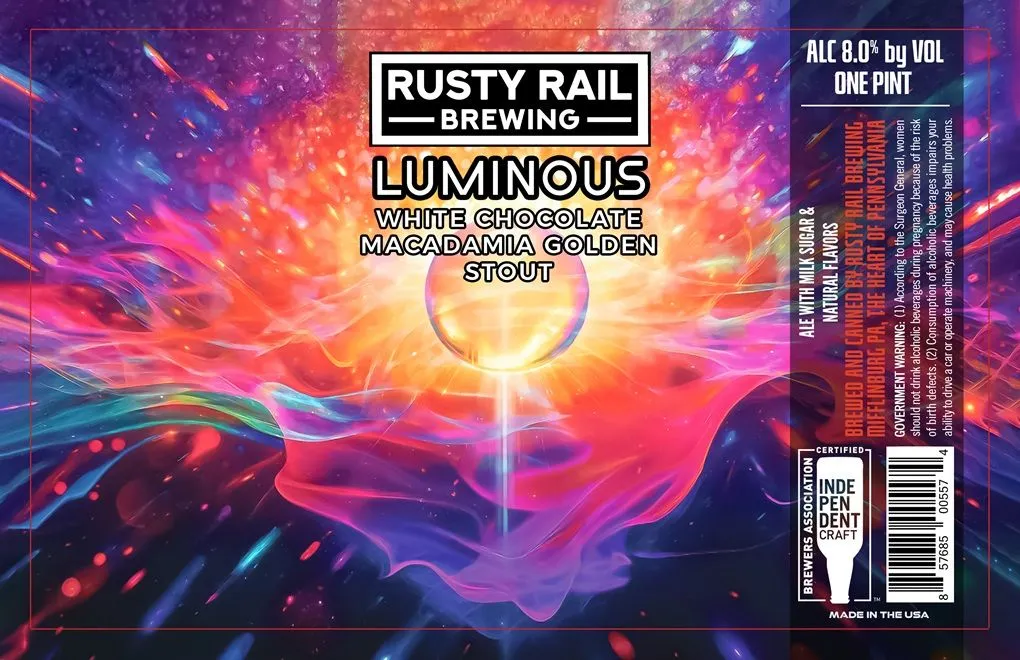 Luminous label art — RUSTY RAIL BREWING