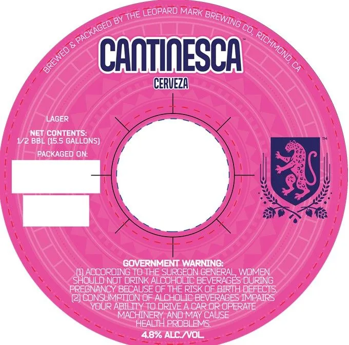 Cantinesca Cerveza — full label as filed with TTB