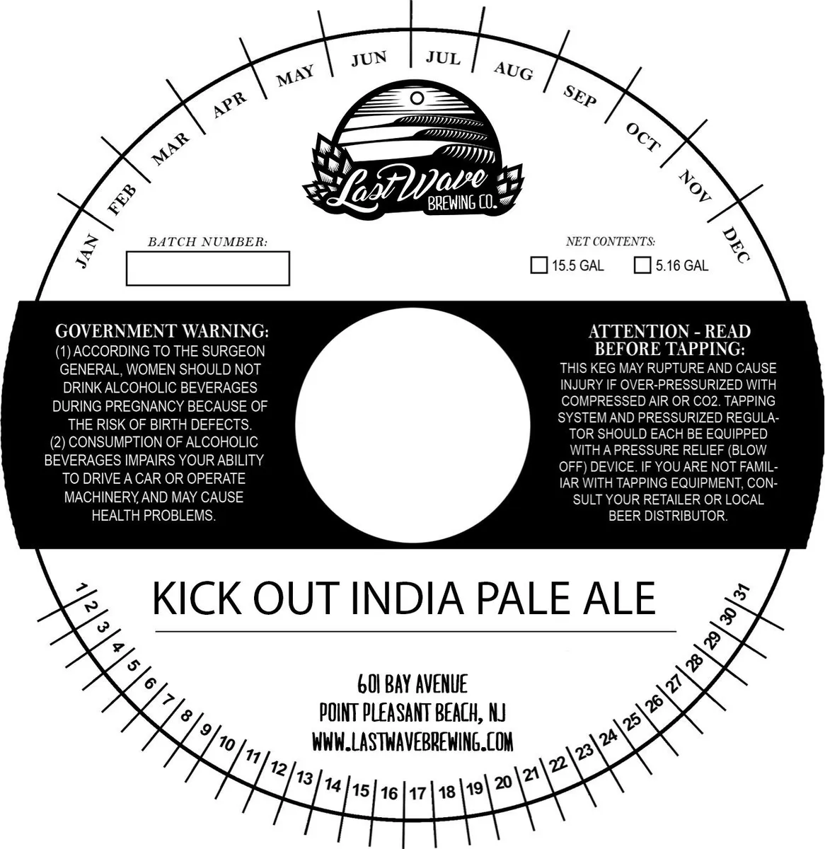 Kick Out India Pale Ale — full label as filed with TTB
