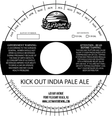 Kick Out India Pale Ale label