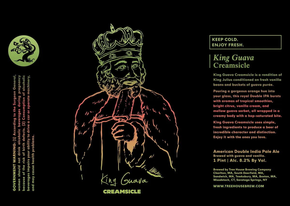 King Guava Creamsicle label art — KING GUAVA CREAMSICLE
