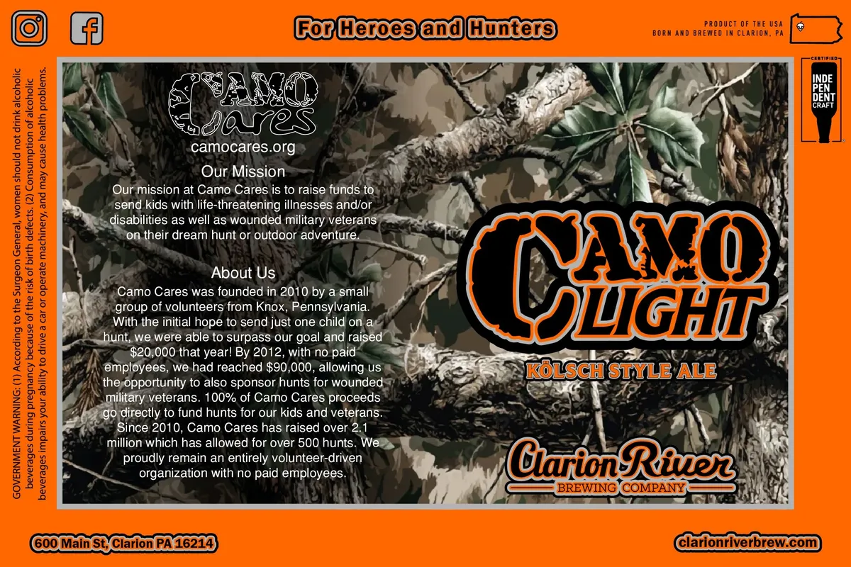 Camo Light label art — CAMO LIGHT