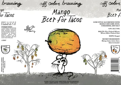 Mango Beer For Tacos label