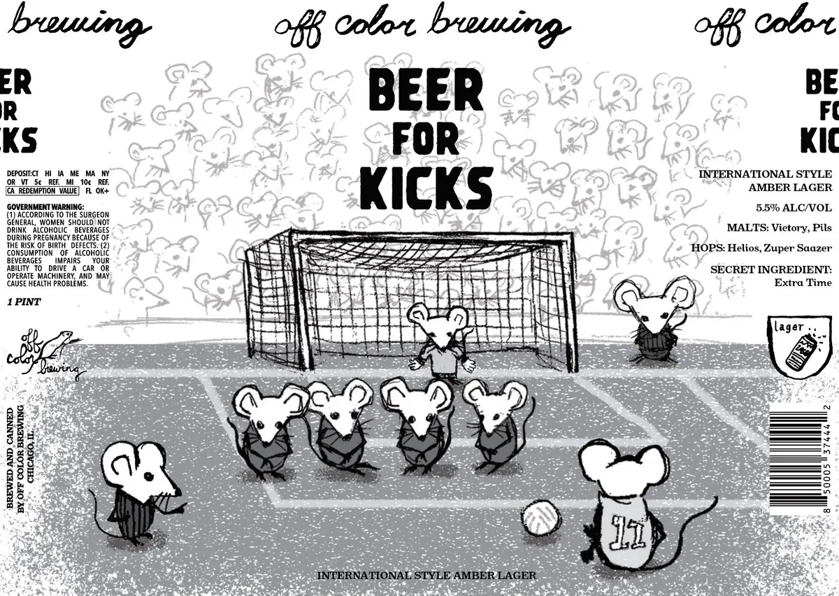 Beer For Kicks label art — OFF COLOR BREWING