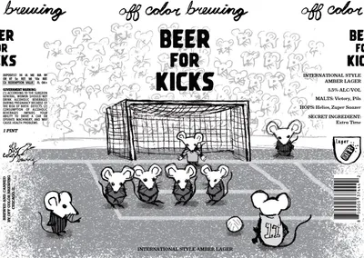 Beer For Kicks label