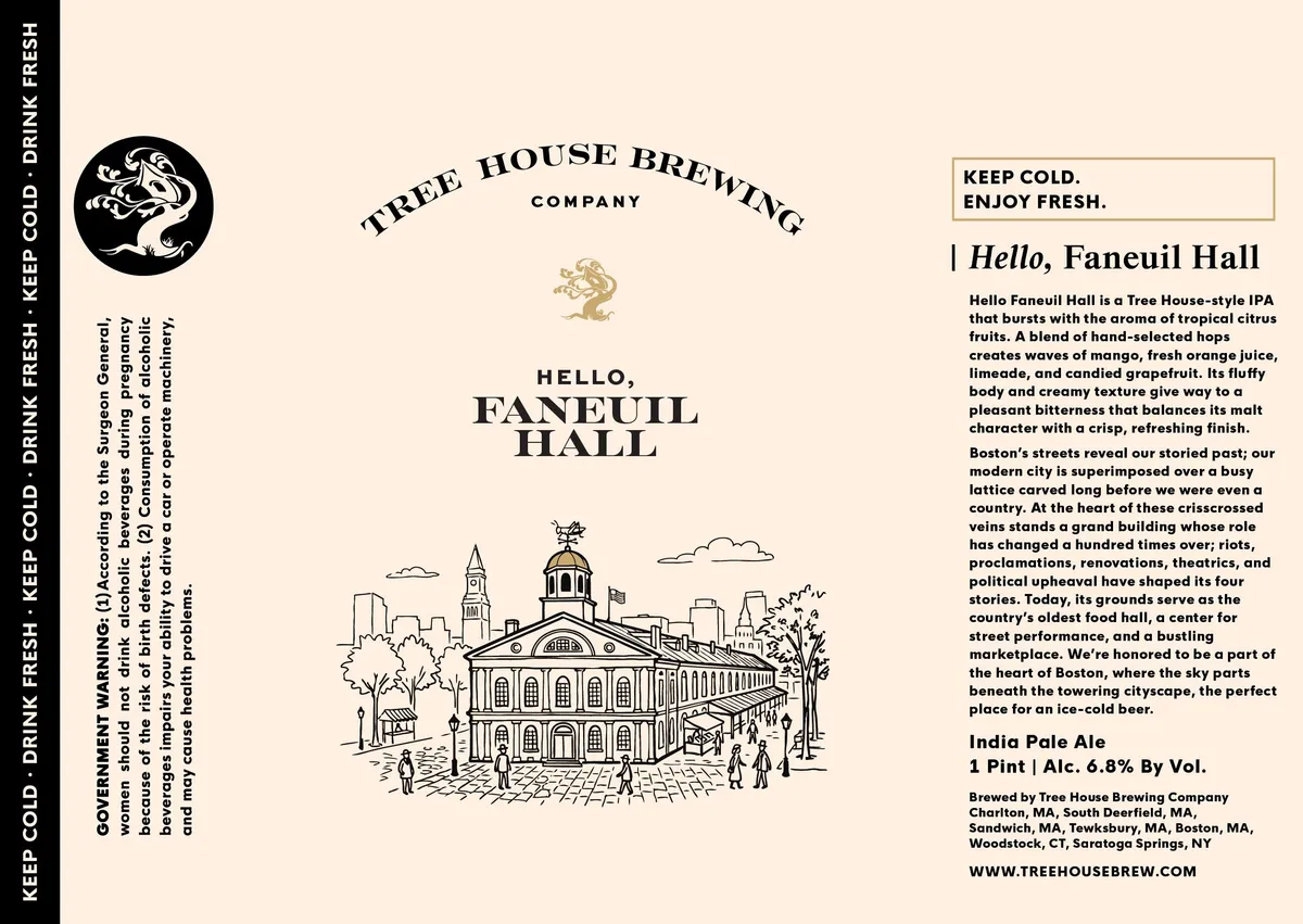 Hello, Faneuil Hall label art — HELLO FANEUIL HALL
