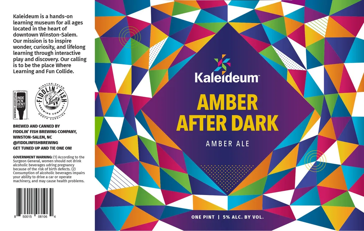 Amber After Dark label art — FIDDLIN' FISH BREWING COMPANY