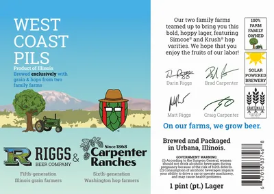West Coast Pils label