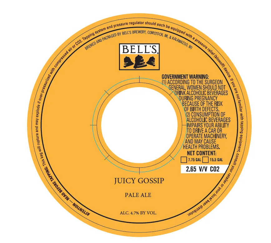 Juicy Gossip — full label as filed with TTB