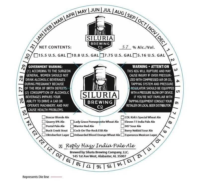 Reply Hazy India Pale Ale — full label as filed with TTB
