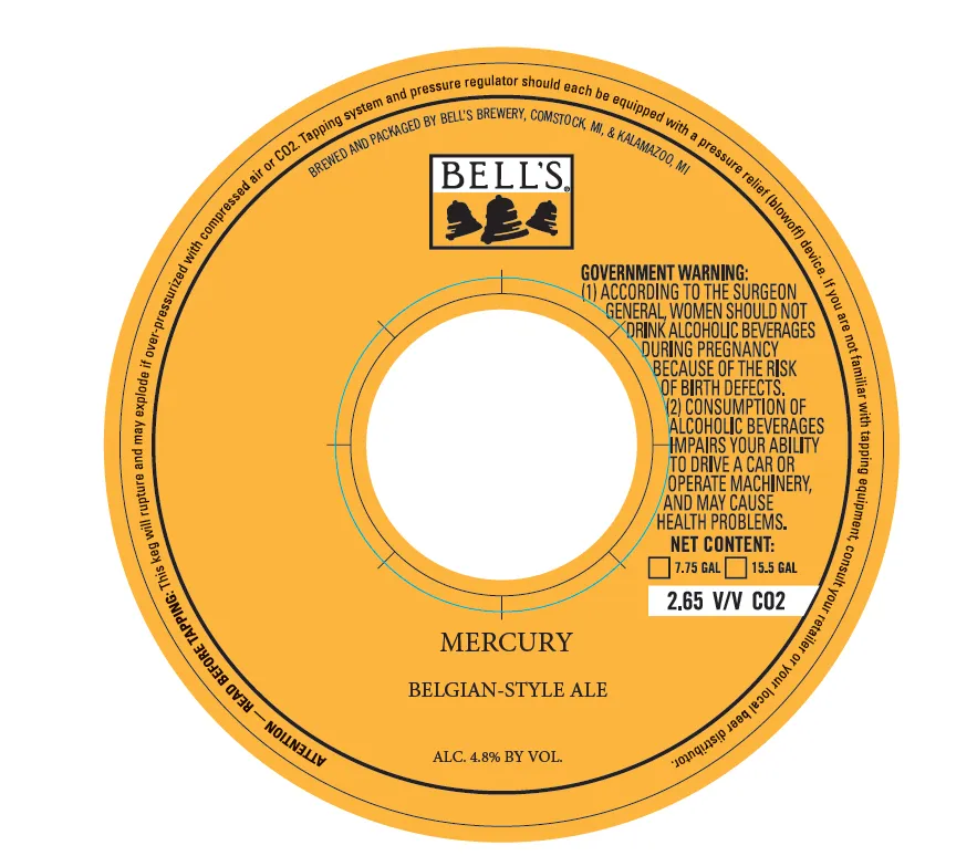 Mercury — full label as filed with TTB