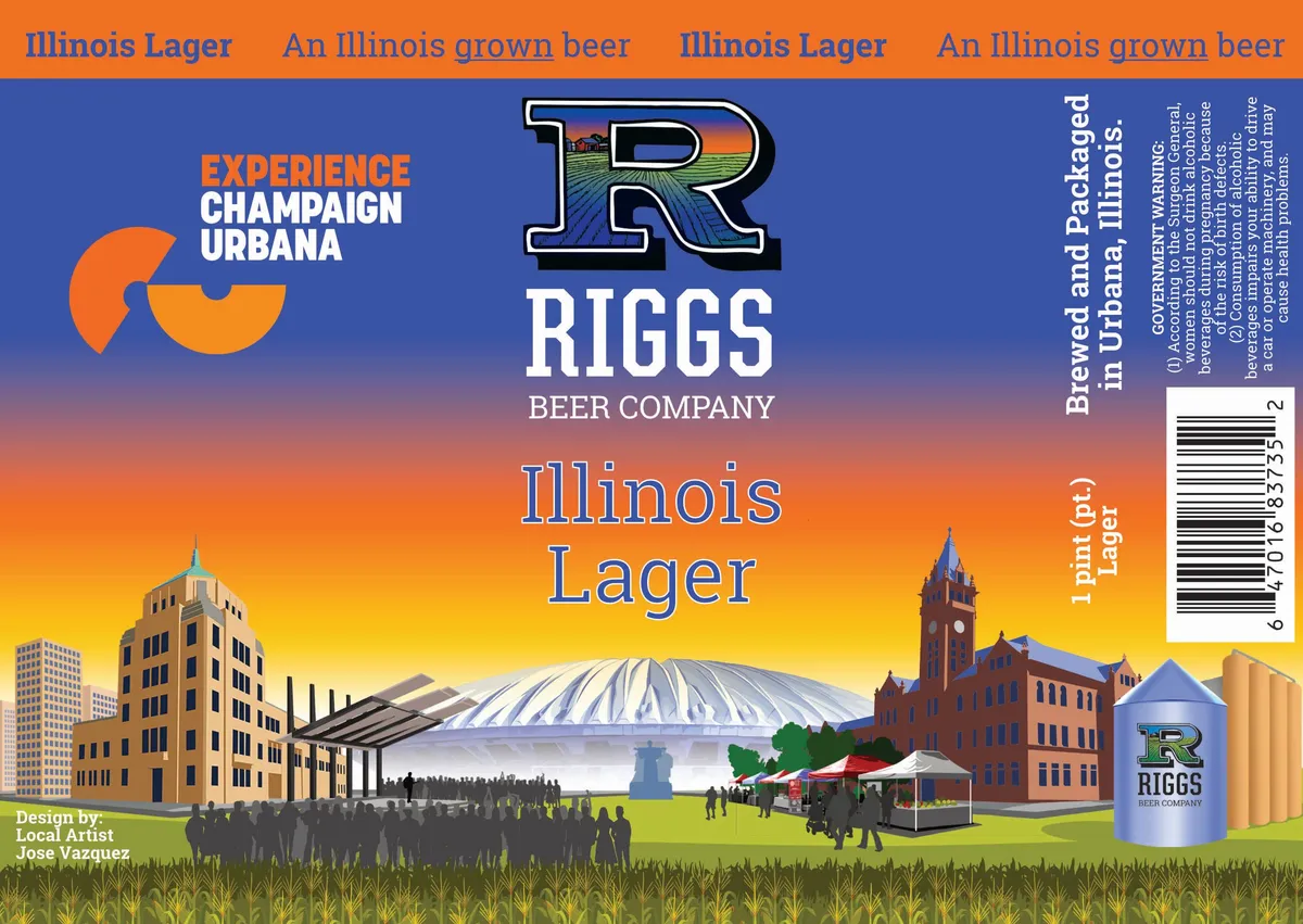 Illinois Lager label art — RIGGS BEER COMPANY