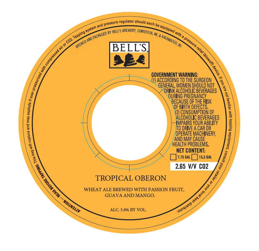 Tropical Oberon — full label as filed with TTB