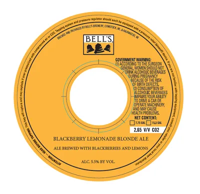 Blackberry Lemonade Blonde Ale label
