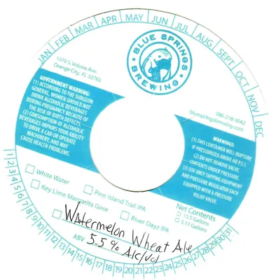 Watermelon Wheat Ale label