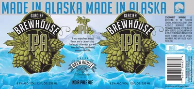 Glacier Brewhouse IPA label