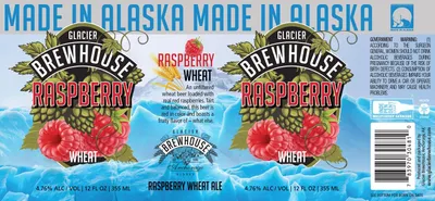 Glacier Brewhouse Raspberry Wheat label