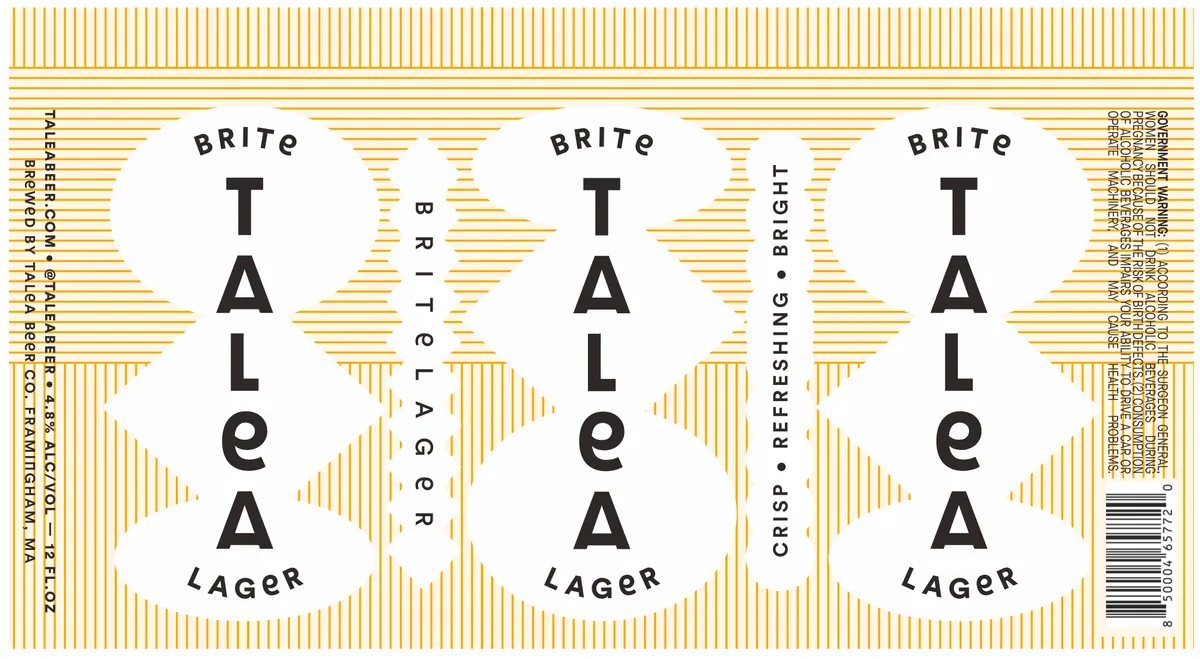Brite Lager label art — BRITE LAGER