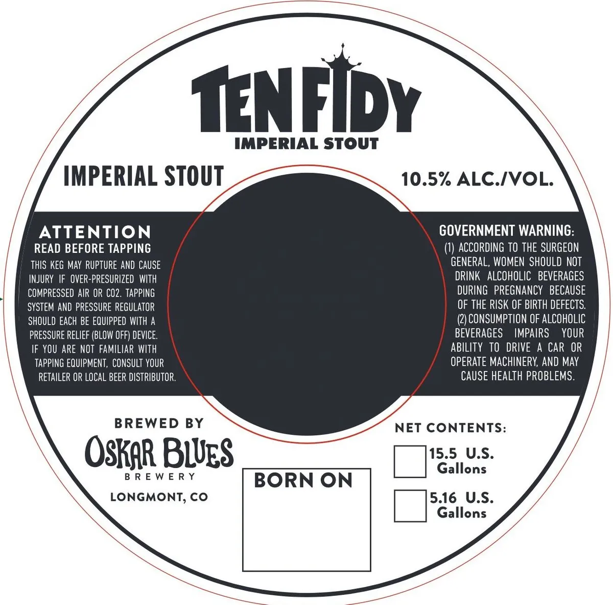 Ten Fidy label art — OSKAR BLUES BREWERY