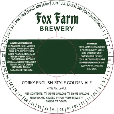 Corky English-Style Golden Ale label