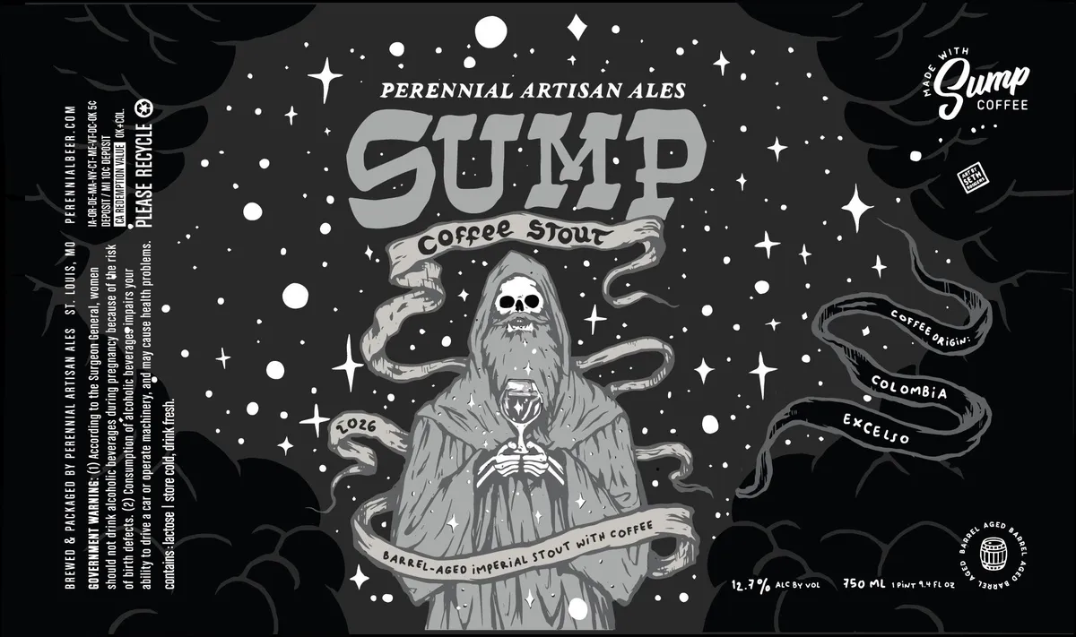 Barrel Aged Sump label art — PERENNIAL ARTISAN ALES