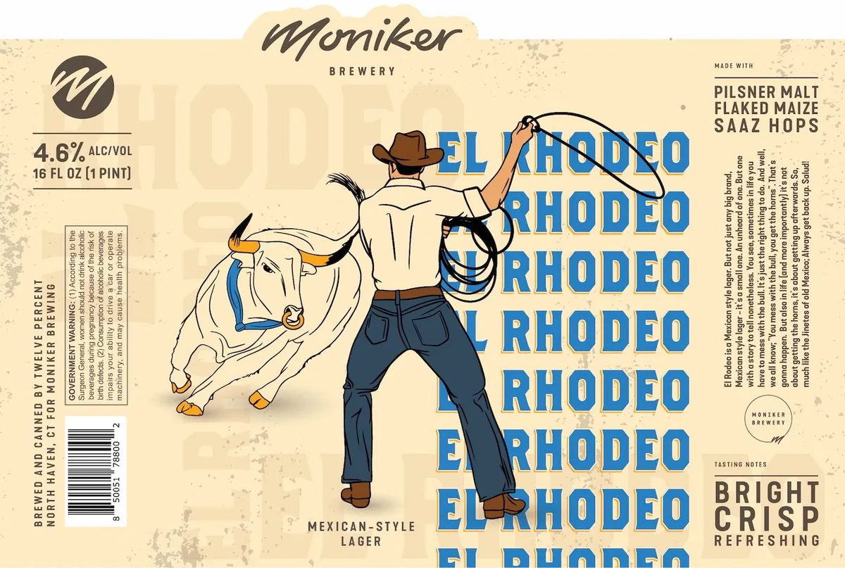 El Rhodeo label art — MONIKER BREWERY