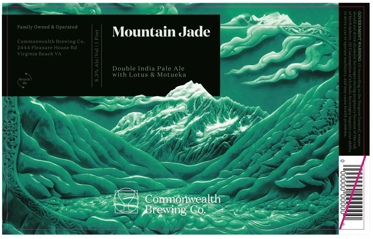 Mountain Jade label art — COMMONWEALTH BREWING CO