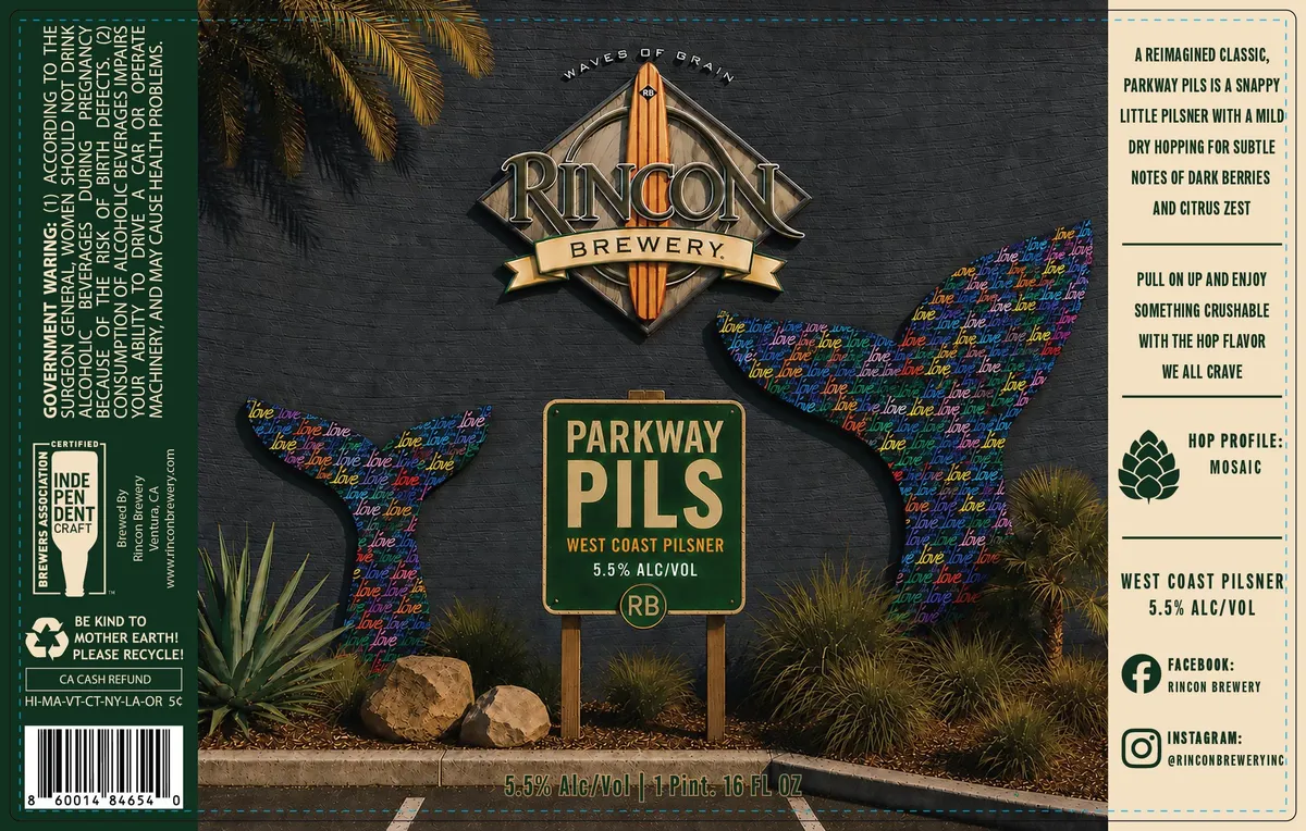 Parkway Pils label art — PARKWAY PILS