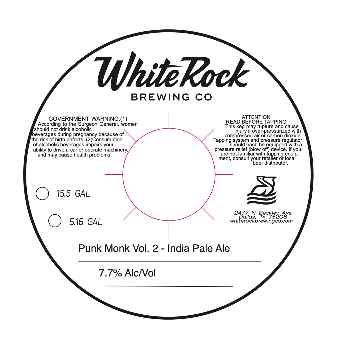 Punk Monk Vol. 2 India Pale Ale label art — PUNK MONK VOL. 2 INDIA PALE ALE