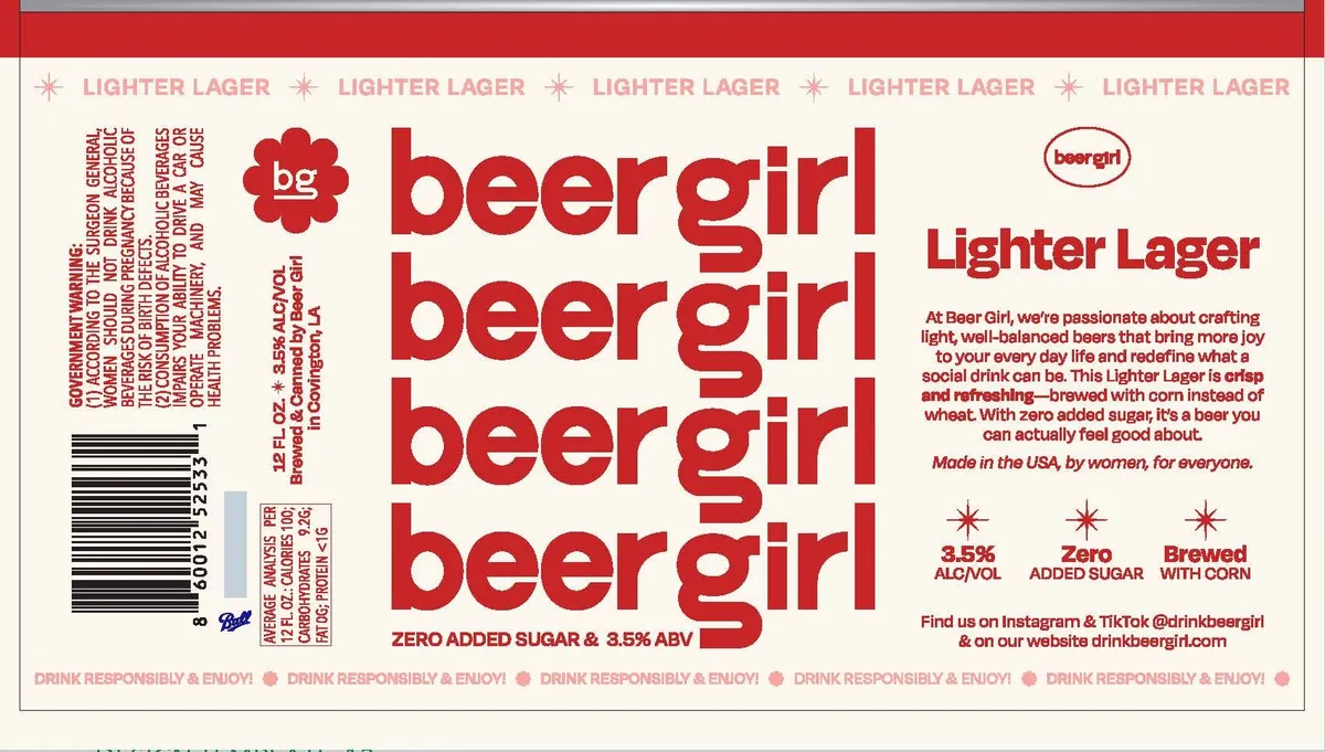 Lighter Lager — full label as filed with TTB