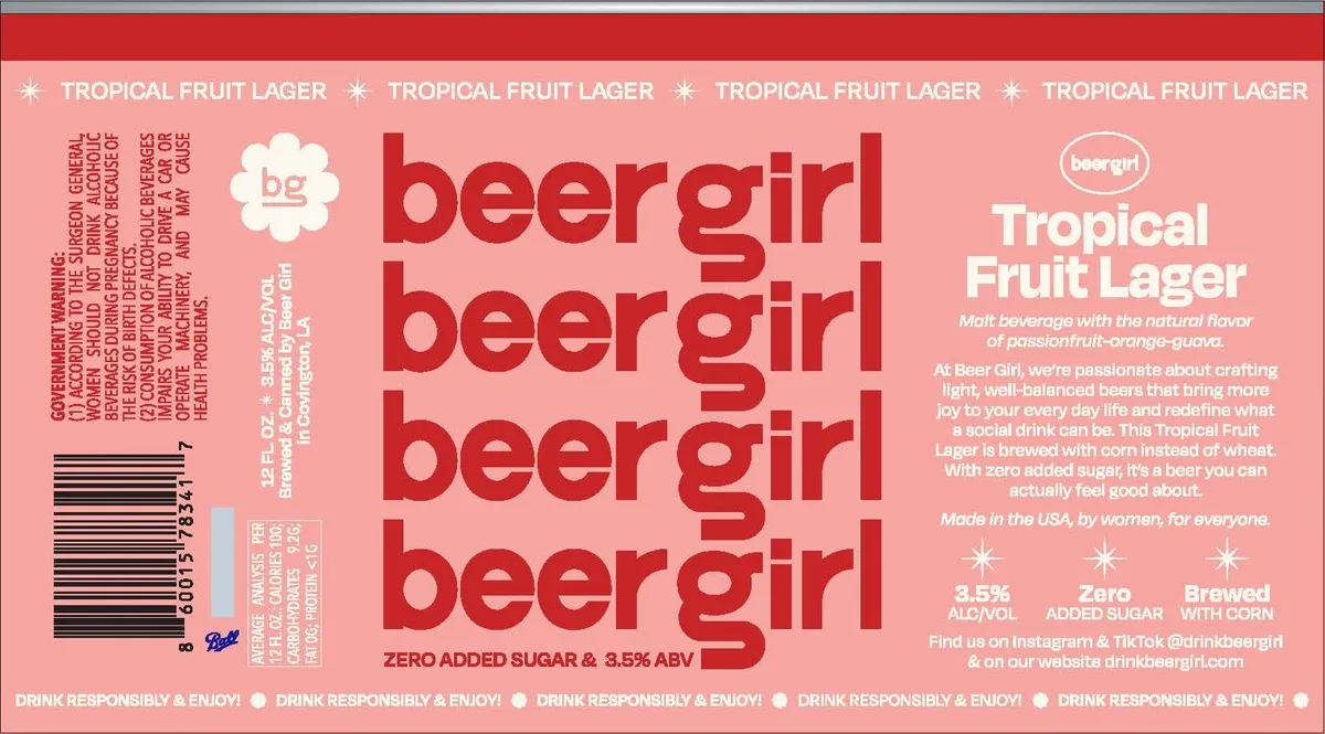 Tropical Fruit Lager label