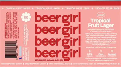 Tropical Fruit Lager label