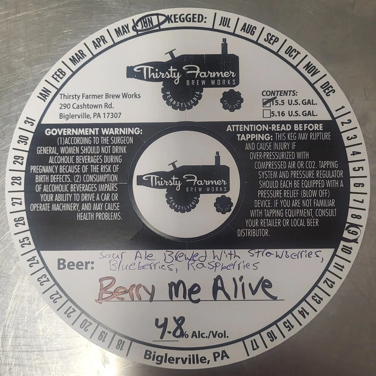 Berry Me Alive label art — BERRY ME ALIVE