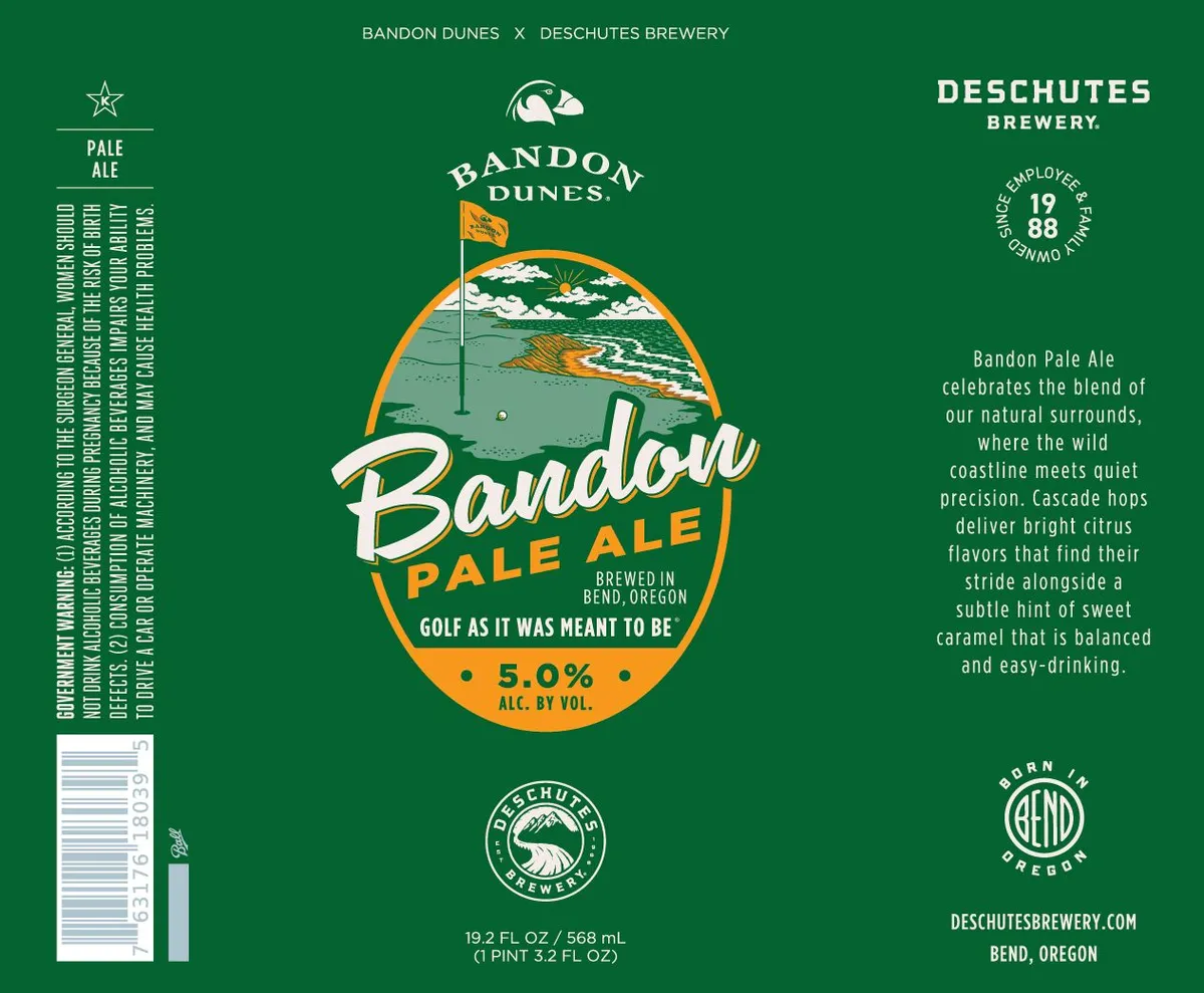 Bandon Pale Ale label art — DESCHUTES BREWERY