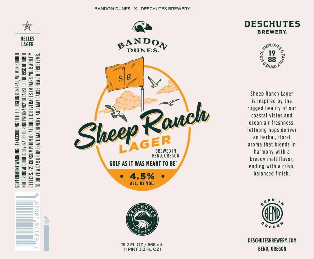 Sheep Ranch Lager label art — DESCHUTES BREWERY
